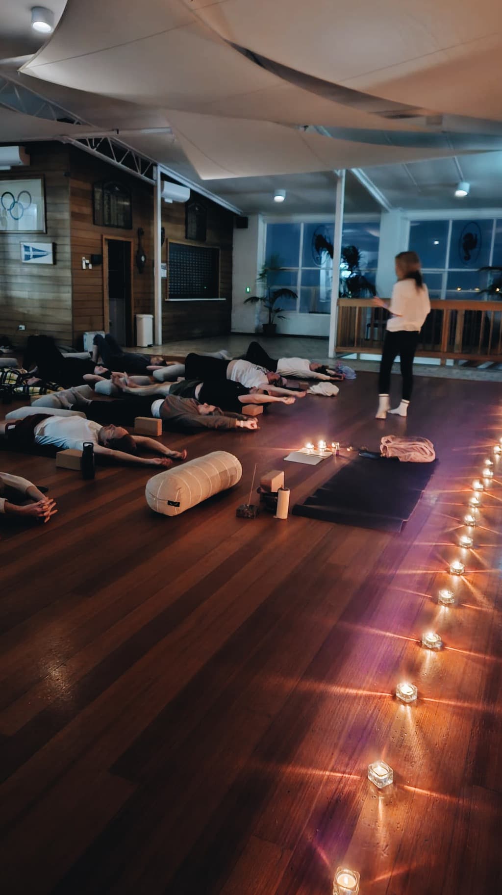 Candlelight Yin class at Elwood Sailing Club